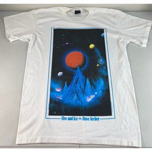 Vintage 1992 Fire and Ice by Dave Archer Single Stitch Shirt Mens Sz L 90’s USA